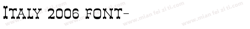 Italy 2006 font字体转换